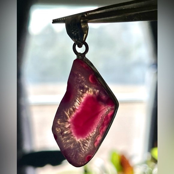 Pink Solar Agate Pendant - Picture 4 of 5